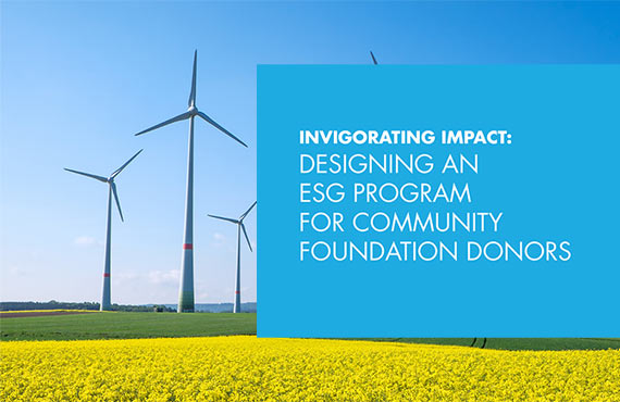 INVIGORATING IMPACT: DESIGNING AN ESG PROGRAM FOR COMMUNITY FOUNDATION DONORS